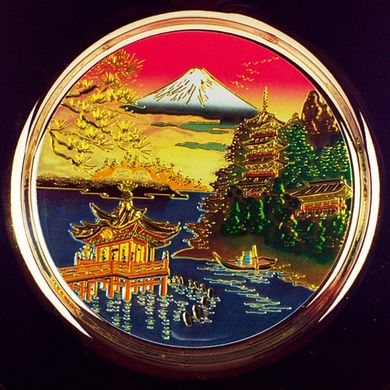 Японская сувенирная тарелка «Достопримечательности Японии»