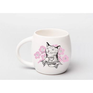 Чашка керамічна - Киця з чаем