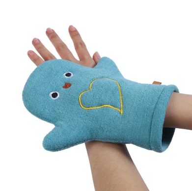Детские мочалки на руку для пилинга (котик, пингвин)