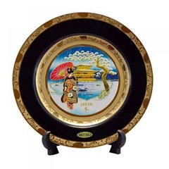 Японская сувенирная тарелка «Зимний пейзаж»