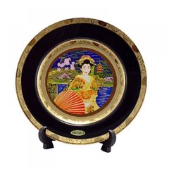 Японская сувенирная тарелка «Майко на берегу реки»