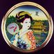 Японська сувенірна тарілка «Майко у золотого храму»