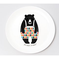 Тарелка - Голодный медведь