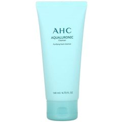Корейська пінка для очищення шкіри обличчя, AHC, Aqualuronic, 140 мл